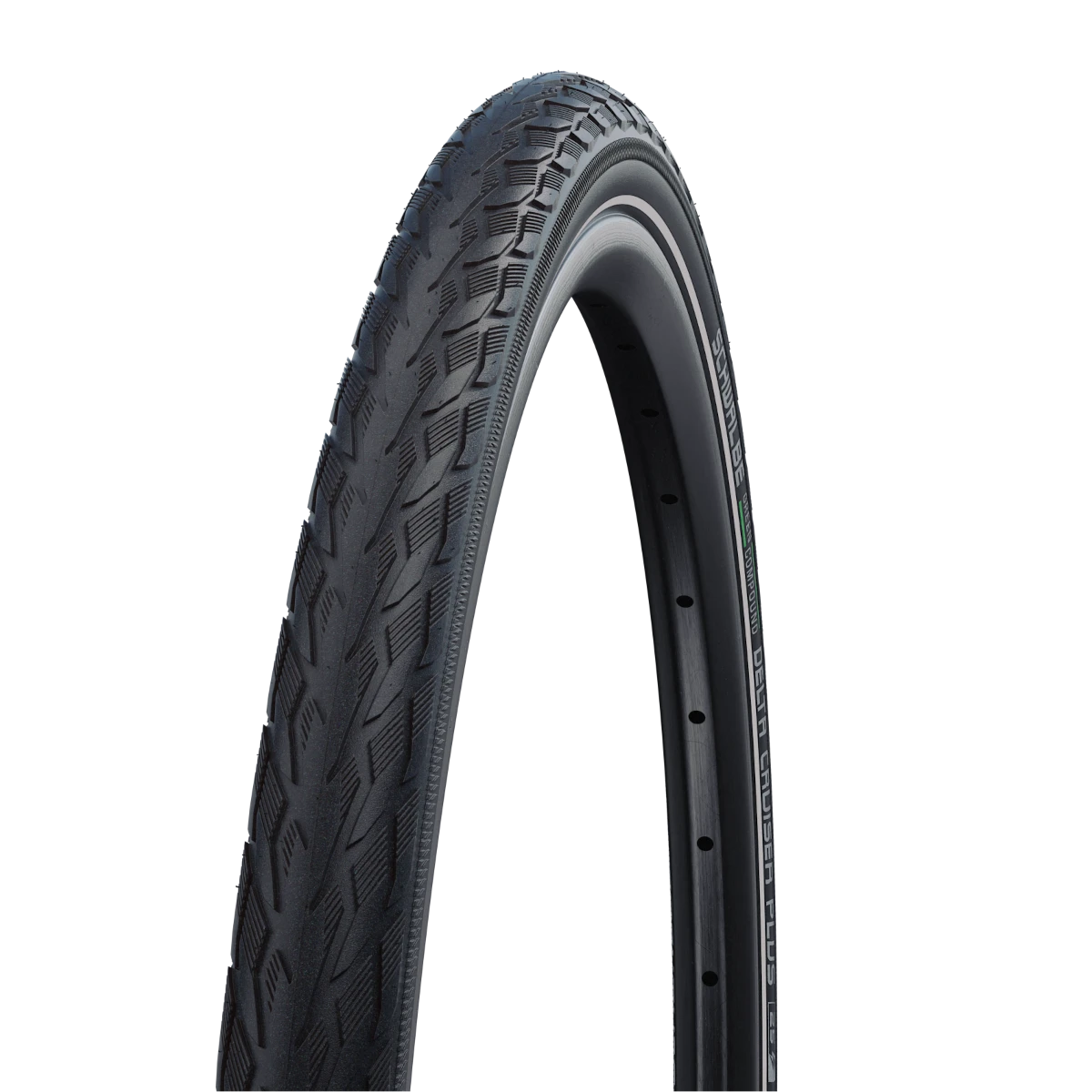 Schwalbe DELTA CRUISER PLUS Active Line Green Compound Clincher Tyre, HS431 3 Schwalbe DELTA CRUISER PLUS Active Line Green Compound Clincher Tyre, HS431