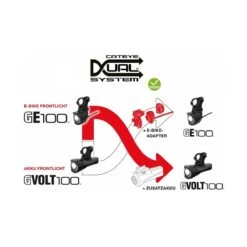 Cateye GVolt 100™ Rechargeable Front Light Dual System -Cykeldele Butik E89B1DA286367382349B997DD4490789